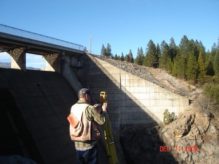 Al Morris Surveying Lake Siskiyou Dam